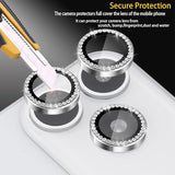 Camera Lens Protector for iPhone 17 Pro/17 Pro Max, Aluminum Alloy Tempered Glass Lens Protector with Installation Frame Fits for iPhone 17 Pro/17