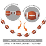 2Pcs Football Party Decorations Football Banner Assembled Football Garland Paper Cutouts Football Party Banners For Football Decorations For Football Classroom Decor Sports Theme Birthday Office Party
