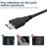 Usb 3.0 Micro B Cable, Replacement Uc-E22 Ifc-150U Ii Camera Cable Compatible With Nikon D5 D500 D800 D800E D810 D810A D850, Canon 5Ds, Eos 5D Iv, Eos 7D Mark Ii, Data Transfer And Charging Cable Cord