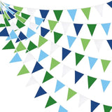 32ft Blue & Green Golf Party Triangle Banner for Birthday, Baby Shower & Events