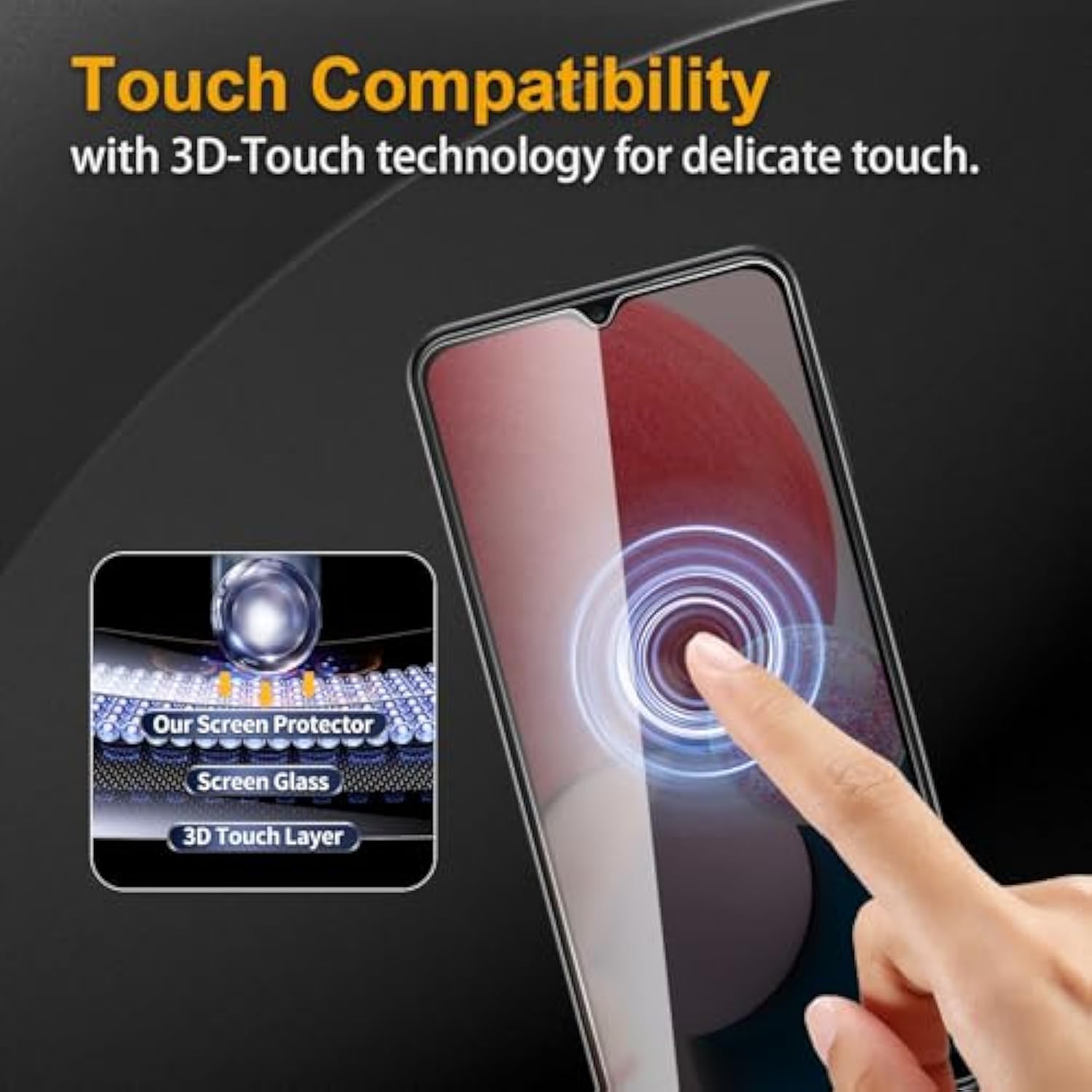 3 Pack Privacy Screen Protector For Samsung Galaxy A13 5G / 4G With 3 Pack Camera Lens Protector, Anti Spy Tempered Glass 9H Hardness, Black Protector Anti Spy, Anti-Scratch, Bubble Free