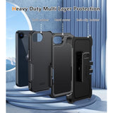 For Iphone 16E Phone Case: For Iphone 16E Case 2025 Heavy Duty Drop Protection With Rugged Belt-Clip Holster Military Grade Shockproof Durable Protective Cell Phone Cover (Black)