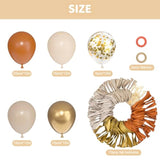 Burnt Orange Balloon Set: Fall Party Decor, Gold Confetti (72pcs)