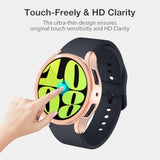 (4 Pack) Screen Protector Case Compatible For Samsung Galaxy Watch 6 40Mm (2023 Verison) Silicone Bumper Full Protective Shell Face Cover (Watch 6 40Mm Clear Silver Gold Rose)