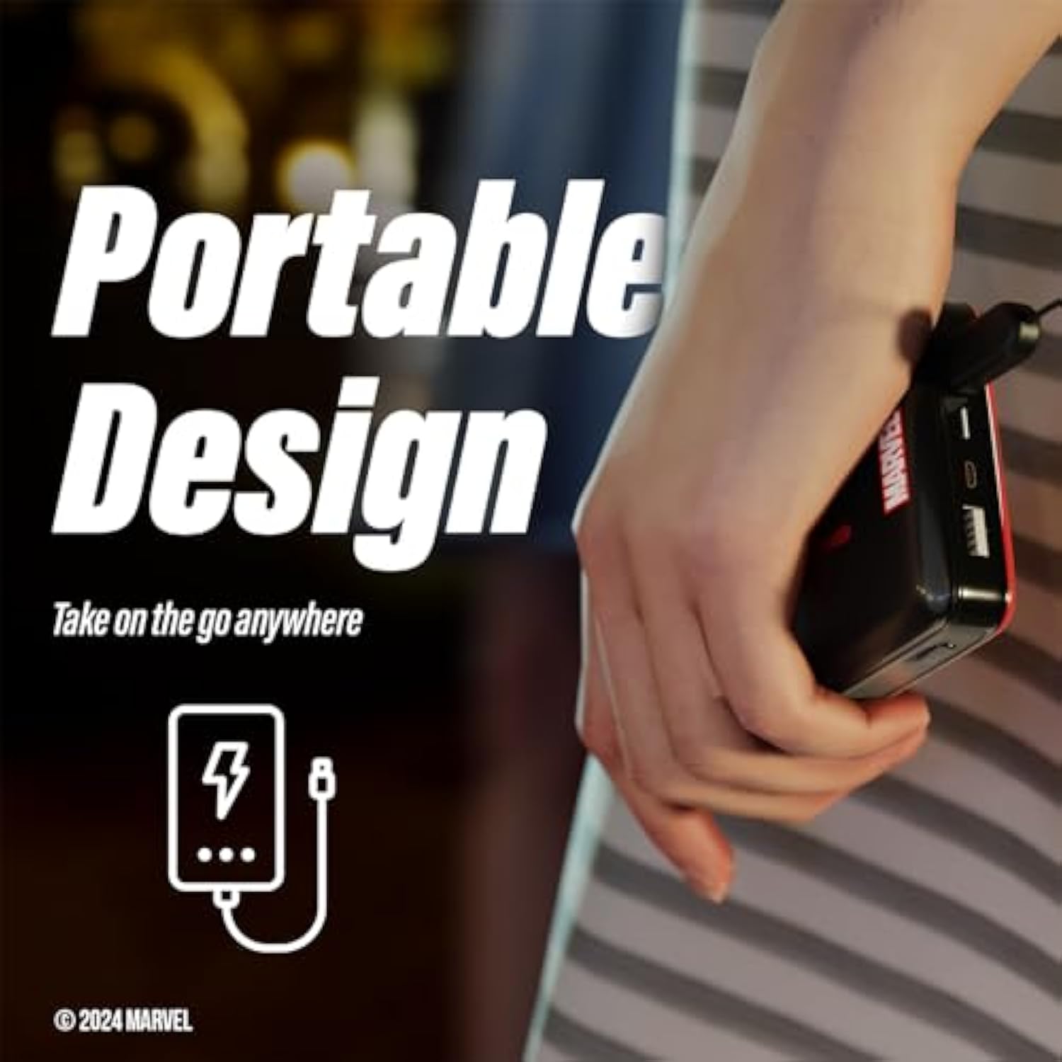 Marvel Spider-Man 10,000 MAH Power Bank- Portable Phone Charger Battery Pack w/USB Charging Ports- Spiderman Gifts for Men,Women and All Fans of Spiderman Stuff