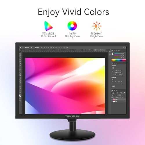 19 Inch Computer Monitor 1440X900 Pc Monitor With Hdmi Vga Av Bnc Usb Ports, 60Hz, 5Ms, Vesa, Display Build-In Speakers For Office Home