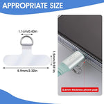 Phone Lanyard Patch Pad, 6Pcs Universal Tether Tab Phone Strap Connector With Metal Ring For Cellphones Safety Drop Protection (Transparent)