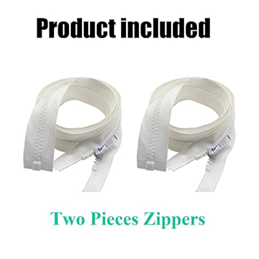 2Pcs 25 Inch #5 Separating Jacket Zippers For Sewing Coats Jacket Zipp
