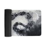 Desk Pad Mat Large Mousepad Japanese Dragon Cool Black White Fantasy Mouse Pad Desk Mat For Keyboard And Mouse Non-Slip Rubber Desk Pad Office Supplies For Desk 30X60Cm