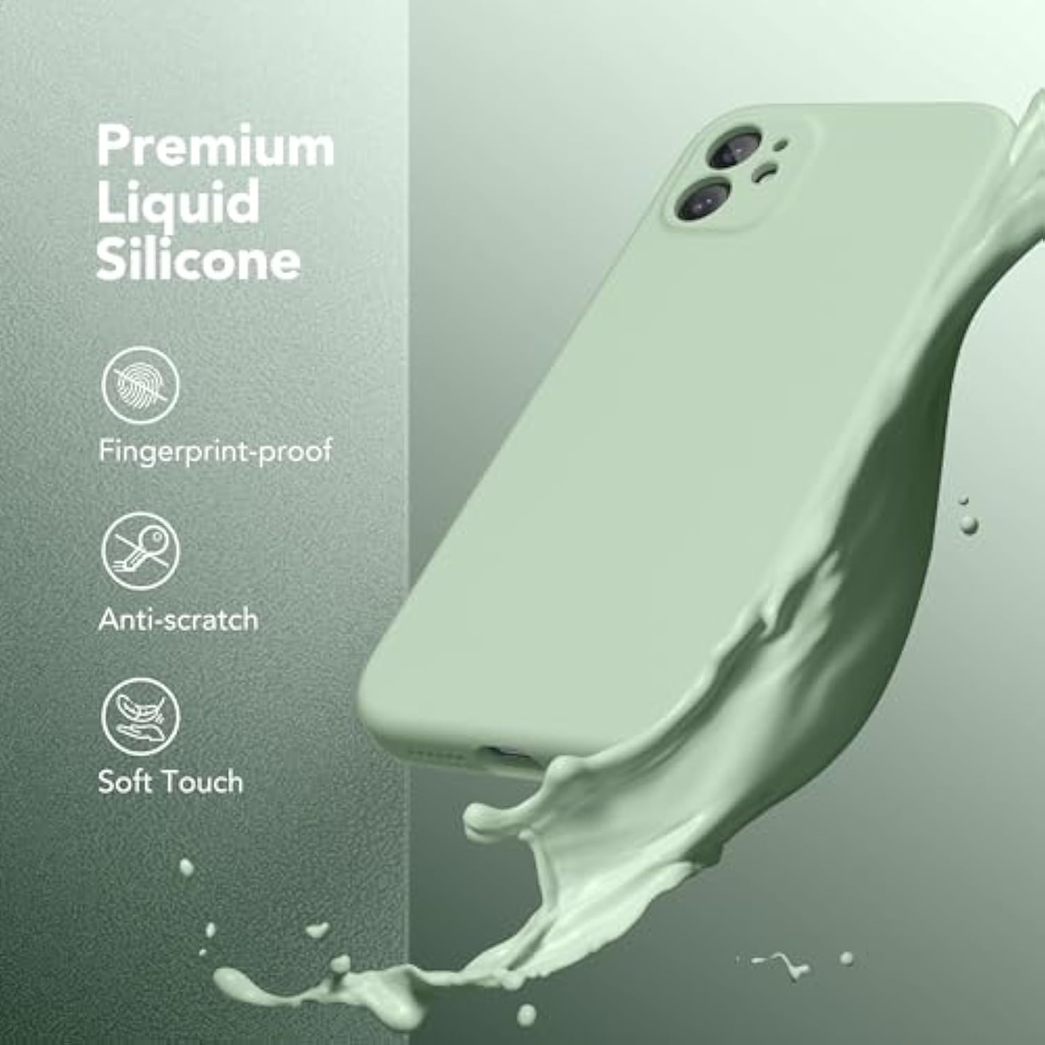 Magnetic For Iphone 11 Phone Case Silicone, Compatible With Magsafe, [Full Camera Protection][Screen Protector] Slim Shockproof Protective Case For Iphone 11 6.1", Light Cyan