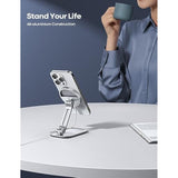 Phone Stand For Magsafe Charger [Not Fits 2024 Ver.] - Dual Hinge Collapsible Adjustable Charging Holder Dock For Desk Nightstand, Fit For Airpods, Iphone 16/15/14/13 Series[Only Stand]