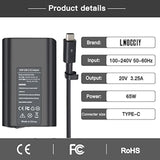 65 Watt 20V 3.25A Type-C Usb Ac Adapter For Lenovo Adlx65Ydc2A Adlx65Ycc2A Adl