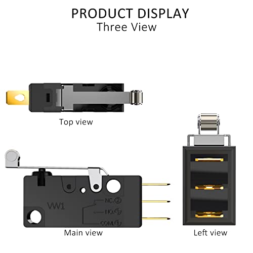 Hinge Roller Lever Waterproof Momentary Push Button Micro Limit Switch 1No 1Nc Spdt Snap Action Mini Switches 3 Pins 1 Pc For Arduino, Appliance And Electronic Equipment