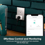 Smart Plug By , 2.4Ghz Smart Home Wi-Fi Plug Outlet Compatible With Alexa, Google Assistant, Ifttt, 15 A, Remote Control, No Hub Required, 2-Pack, Certified For Humans