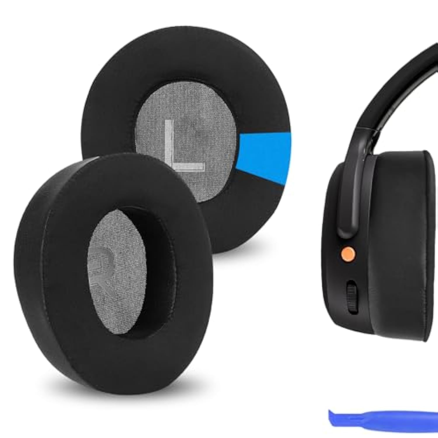 Geekria Sport Cooling-Gel Ear Pads Compatible with Skullcandy Crusher ANC 2 Headphones, Ear Cushions (Black)