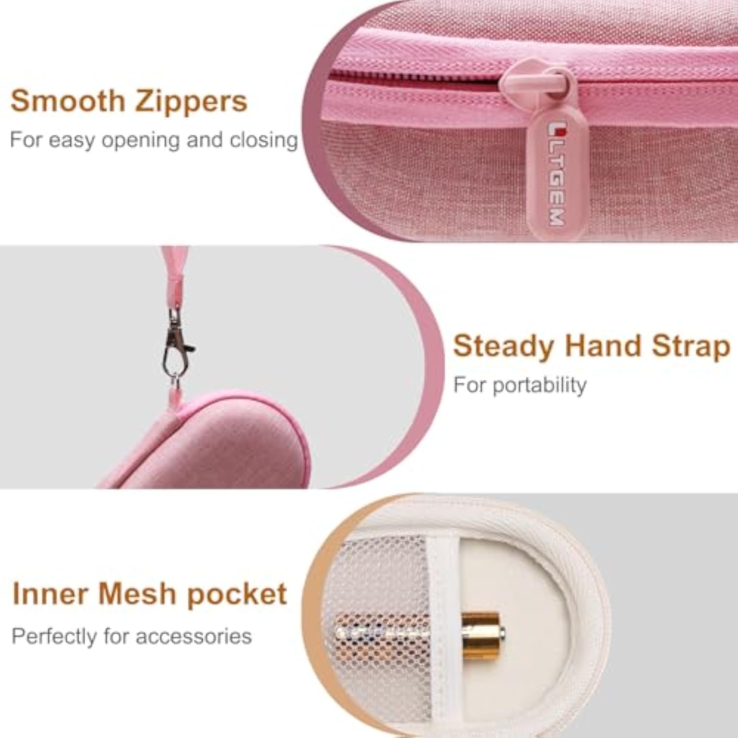 Eva Hard Case For Logitech Pop Mouse- Protective Carrying Storage Bag (Pink)