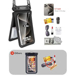 Double Space Waterproof Phone Pouch - 2 Pack, Waterproof Phone Lanyard Case with iPhone 16/15/14/13/12 Pro Max up to 8.3"