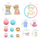 Bear Cake Toppers & Gender Reveal Balls Boy/Girl Shower Party Decorations