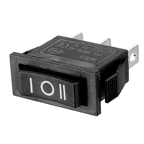 Ac 250V/15A 125V/20A 3P On/Off/On 3 Position Snap-In Boat Rocker Switch Black