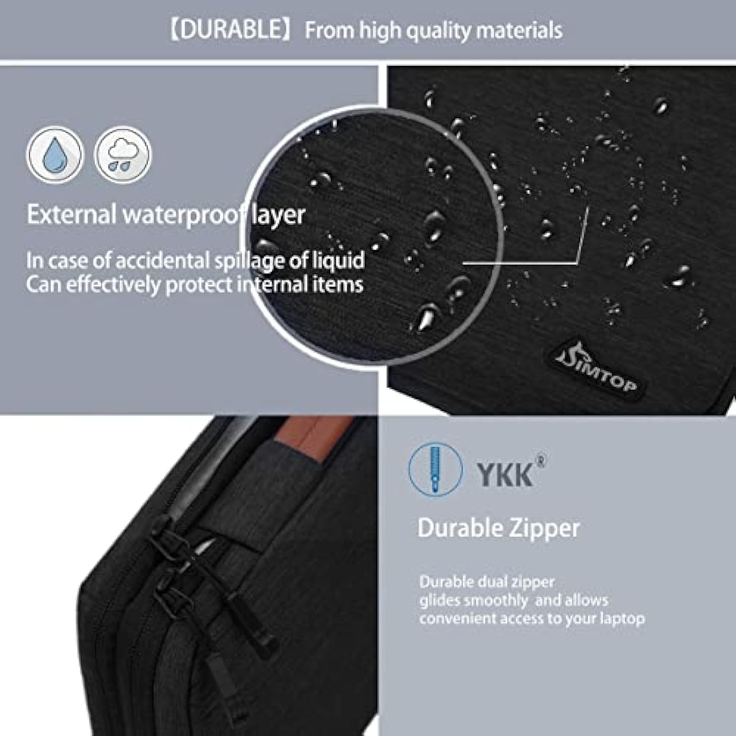 Laptop Sleeve Cover 13 Inch For Notebook Compatible With Macbook Pro/Air, Water-Resistant Case With Ykk Zipper, Polyester