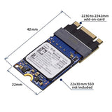 Cablecc NGFF B+M Key NVME M-Key Male to Female 22x30mm to 22x42mm Extension Ad