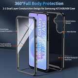 for Galaxy A37/A36/A56 5G Phone Case with Built-in Screen Protector, 360 Full Body 15FT Military Grade Front & Back Shockproof Anti-Slip Rugged Heavy