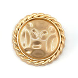 20 Pcs Stamping Lunar Surface Sewing Golden Metal Shank Coat Buttons -