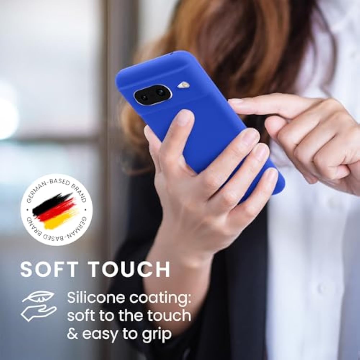 Google Pixel 8 Case Compatible with kwmobile - TPU Silicone Phone Cover with Soft Finish - Baltic Blue