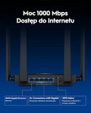 Be3600 Wifi 7 Gigabit 4 Stream Dual Band Router Mu-Mimo High Gain Antennas Vpn Clients & Server, Mesh And App Support, Cloud Control, Wr3600