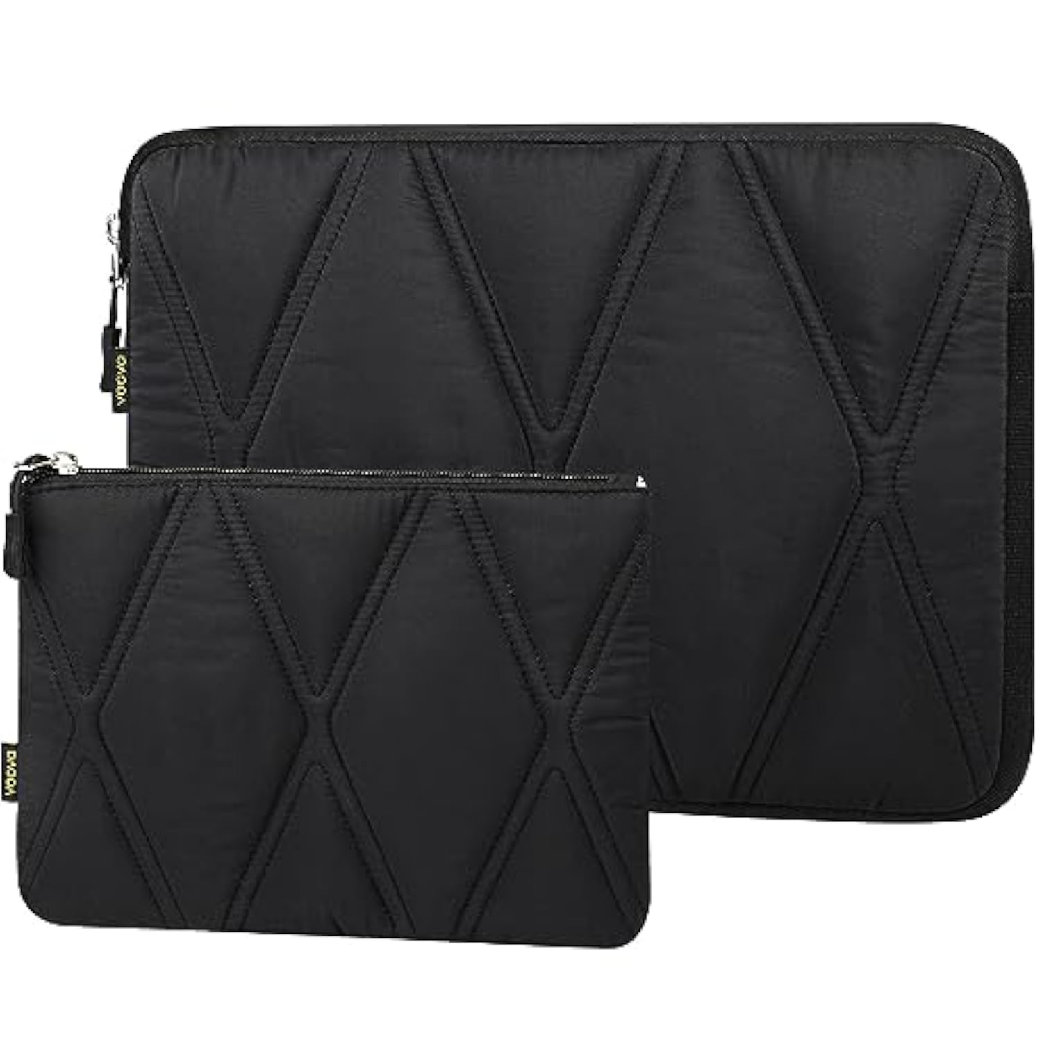 Voova Puffy Laptop Sleeve Case 15.6 16 Inch Compatible with MacBook Pro 16 M1/M2/M3/M4 Max 2019-2025, 15.6-16” Hp Lenovo Acer Asus, Cute Computer Cover Bag with Accessories Pouch, Black