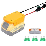 Power Wheels Adapter Compatible With Dewalt 20V Battery With Fuse & Wire Terminals?Work With 20V Dcb205 Dcb206 Dcb200 Lithium Battery Converter For Rc Car,Robotics,Rc Truck,Diy Use