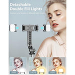 Selfie Stick Tripod With Light, 45'' Selfie Stick With Wireless Remote, Portable Phone Tripod Compatible With Iphone 16/15 Pro Max/15/14 Pro/14/13, Samsung S22/ S23 Ultra/Android Smartphone