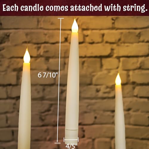 Floating Candles with Wand, 12 Pcs Magic Flickering Light