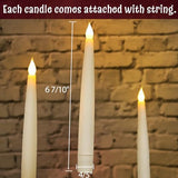 Floating Candles with Wand, 12 Pcs Magic Flickering Light