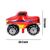 Monster Truck Balloons Jumbo Shaped Aluminum Foil Mylar Balloons For Monster Truck Themed Party Birthday Baby Shower Decoration Supplies 5Pcs