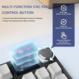 K86 Rgb 75% Wireless Gasket Mechanical Keyboard,3-Mode Bluetooth5.0/2.4G/Usb-C Hot Swappable Gaming Keyboard Side Print Keycaps,4000 Mah Battery Knob&Display,Linear Switches-Moonlight