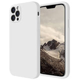 Designed For 12 Pro Max Case, Silicone [Camera Protecion] Phone Case With Soft Anti-Scratch Microfiber Lining, 6.7 Inch, White