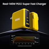 Magcube 140W Gan+ Usb C Charger Pd 3.1 Macbook Pro Charger 3-Port Pps Usb C La