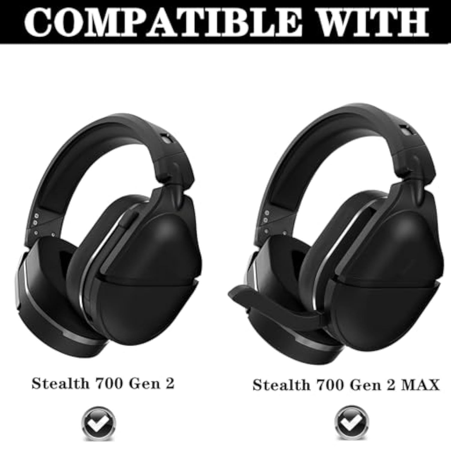 Cooling Gel Earpads Replacement Compatible With Turtle Beach Stealth 700 Gen 2, 700 Gen2 Max Wireless Gaming Headset Cushions Headband With Ice Silk Fabric High Density Noise Memory Foam