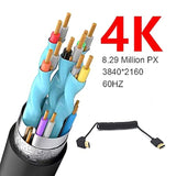 3.9Ft Hdmi 4K Coiled Cable, Hdmi 2.0 Version Hd High Speed Cable, 90 Degree Do