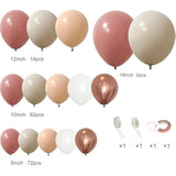 154pcs Dusty Rose Balloon Garland Kit – Boho Pink Arch for Baby Shower, Wedding & Parties