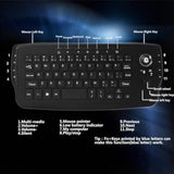 Docooler Trackball Mouse Keyboard, 2.4GHz Wireless Trackball Mouse Keyboartd Combo, Plug and Play, Mini Keyboard with Trackball Mouse Scroll Wheel for PC, Android Tv Box, Remote Controller - Black