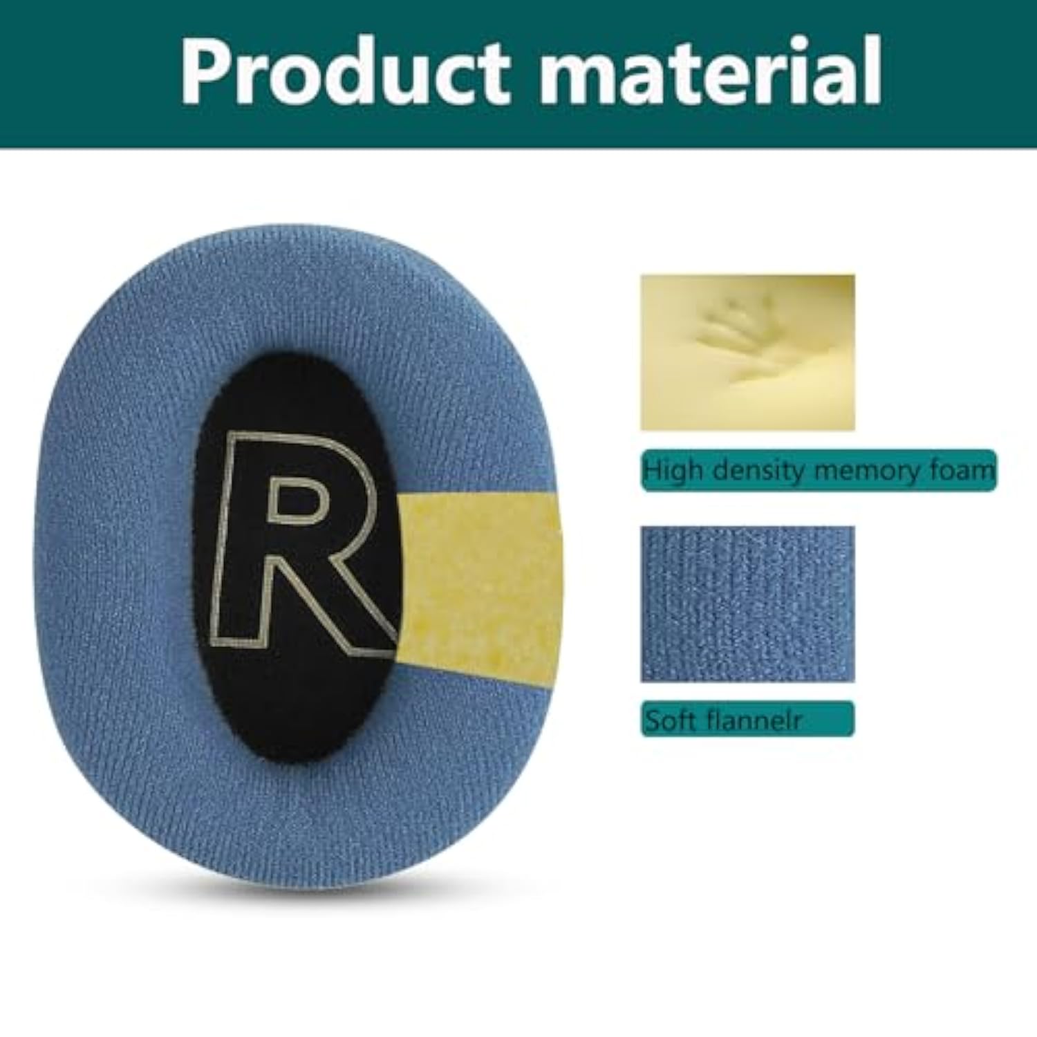 Replacement Ear Cushions, Compatible With Logitech Gpro G Prox G433 G233 Headphones, Soft And Delicate Facecloth And Memory Foam Combined Production, Home Headset Replacement Ear Pads (Blue)