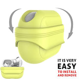 Keep Your Airpods Pro 2 Safe And Visible With Our Yellow Glow-In-The-Dark Anti-Lost Case, Featuring Thickening Design And Shatterproof Protection.