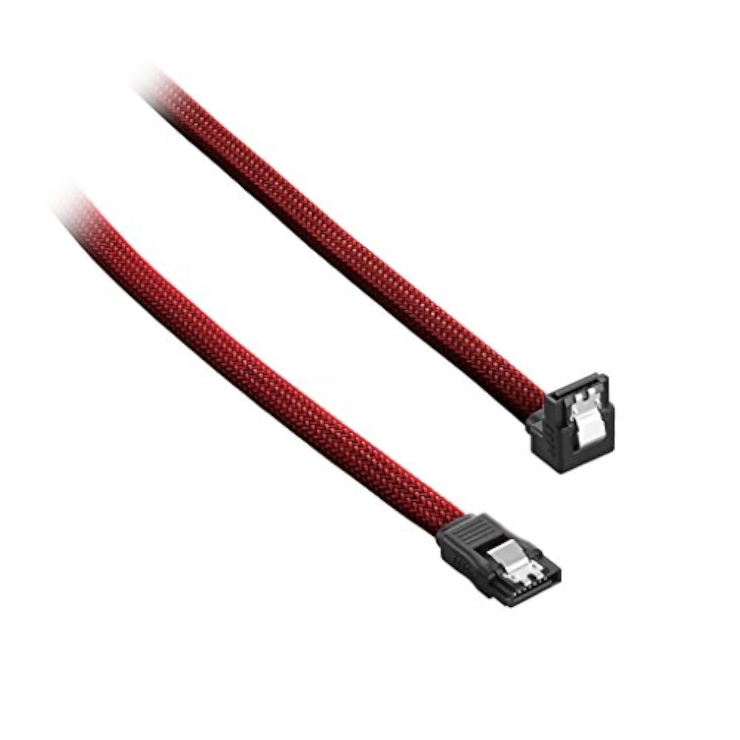 CableMod ModMesh Sleeved Right Angle SATA 3 Cable (Blood Red, 60cm)