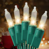 21Ft White Christmas String Lights Indoor?Warm White 100 Count String Lights Plug In, Mini Xmas Lights Outdoor Clear Whi