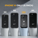 iPhone 14 Glass Series Clear Bumper Case w 9H Screen & Lens Lemon