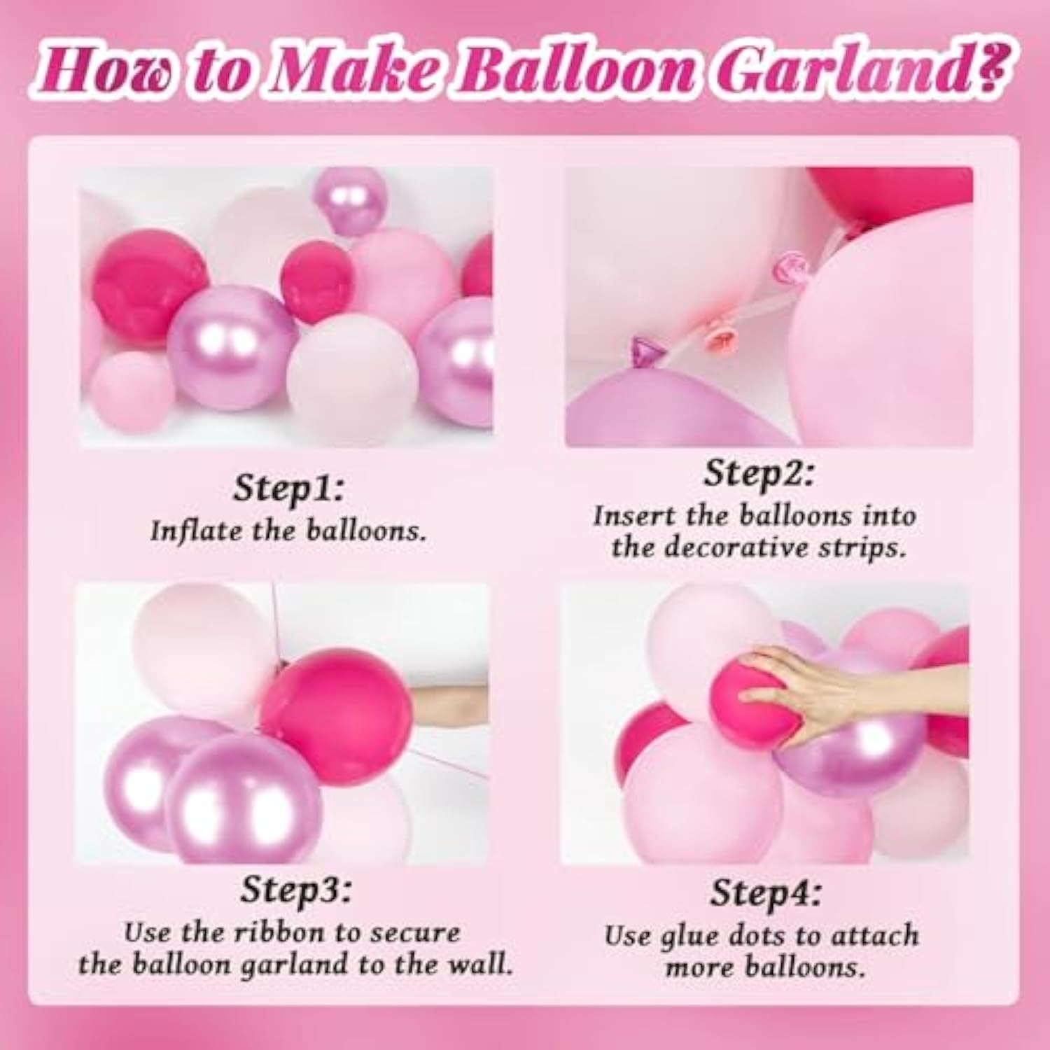 139 PCS Pink Cat Balloon Garland Kit with Flowers for Birthday & Baby Shower