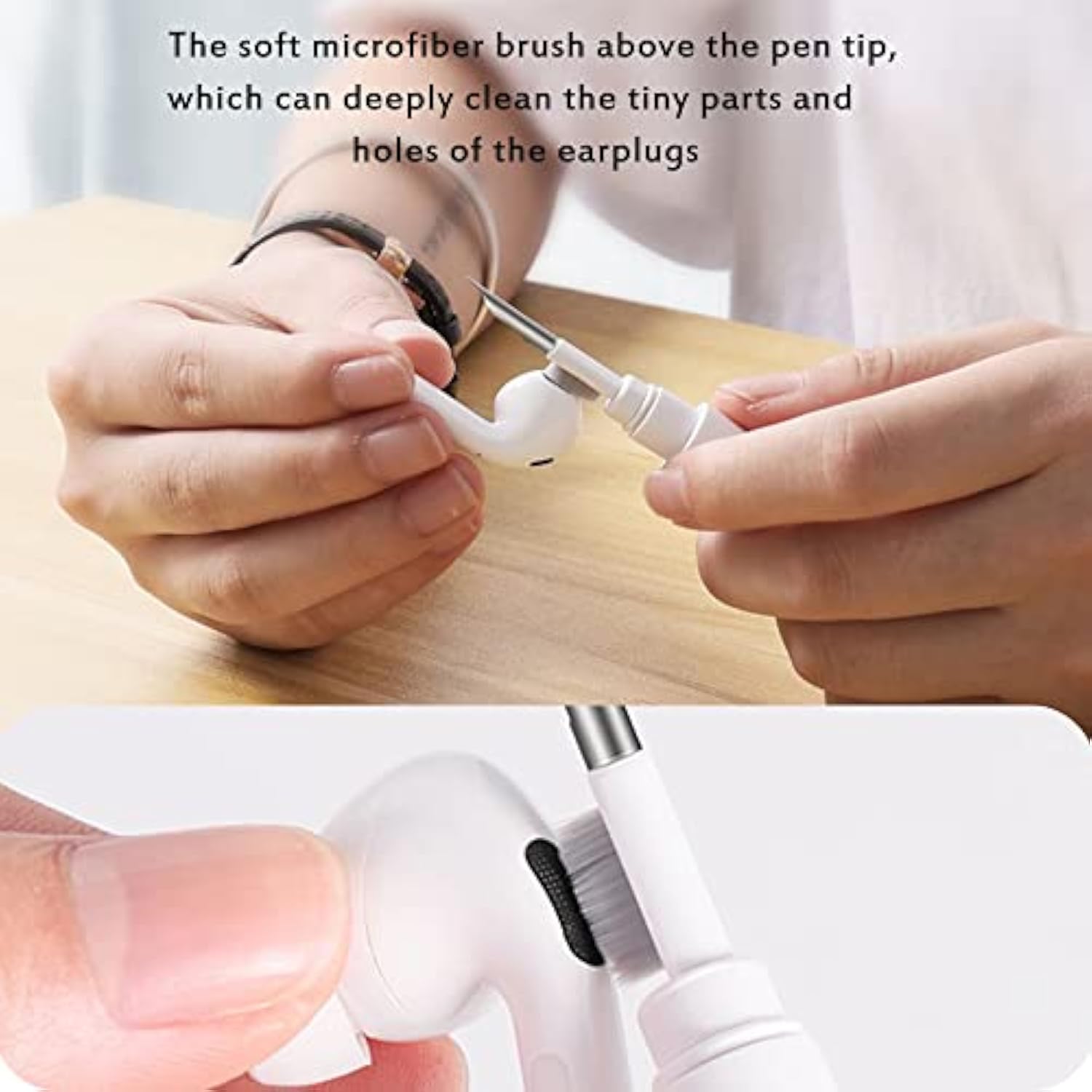 AirPods & Earbuds Cleaning Kit Multi-Tool with Brush White