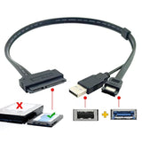 Cy 2.5 Inch Hard Disk Drive Sata 22Pin To Esata Data + Usb Powered Cable 50Cm